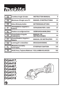 Brugsanvisning Makita DGA515 Vinkelsliber
