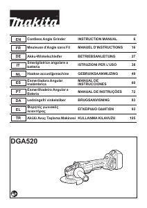 Bedienungsanleitung Makita DGA520 Winkelschleifer