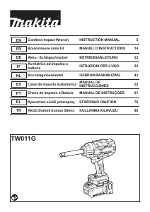 Εγχειρίδιο Makita TW011G Κρουστικό κλειδί
