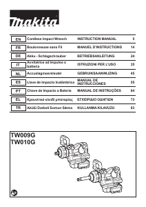 Manual Makita TW009G Impact Wrench