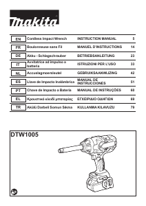 Εγχειρίδιο Makita DTW1005 Κρουστικό κλειδί