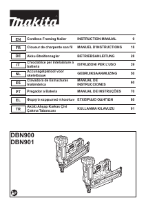 Manual Makita DBN900 Nail Gun