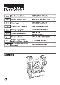 Manual Makita DBN501 Nail Gun