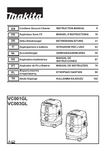 Bruksanvisning Makita VC003GL Dammsugare