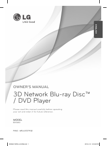 Bruksanvisning LG BX580 Blu-ray spelare