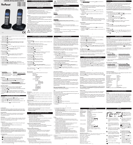 Mode d’emploi Fysic PDX-1100 Téléphone sans fil