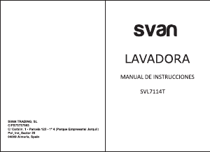 Manual de uso Svan SVL7114T Lavadora