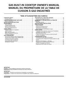 Mode d’emploi KitchenAid KCGG536PBL Table de cuisson