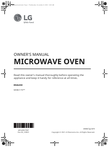 Bruksanvisning LG MHEC1737D Mikrovågsugn