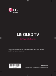 Handleiding LG OLED65B8PLA OLED televisie