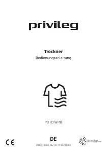 Bedienungsanleitung Privileg PD 7D WMB Trockner