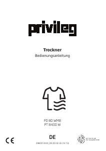 Bedienungsanleitung Privileg PD 8D WMB Trockner