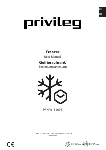 Bedienungsanleitung Privileg PFN W15160E Gefrierschrank
