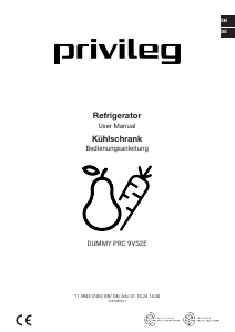 Bruksanvisning Privileg PRCI 9VS2 Kyl-frys