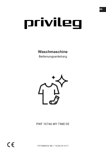 Bedienungsanleitung Privileg PWF 1074A MY TIME DE Waschmaschine