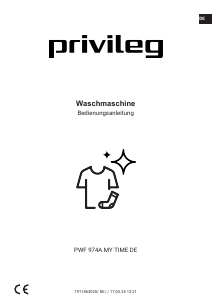 Bedienungsanleitung Privileg PWF 974A MY TIME DE Waschmaschine