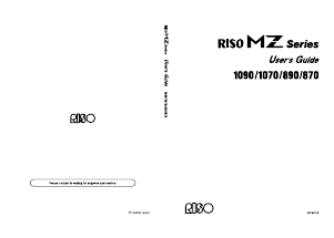 Bruksanvisning RISO MZ1070 Multifunktionsskrivare