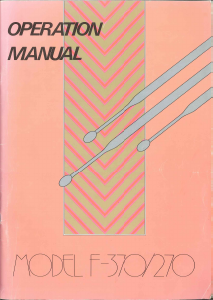 Manual Silver Reed F-370 Knitting Machine