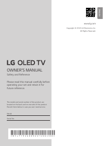 Handleiding LG OLED77B36LA OLED televisie
