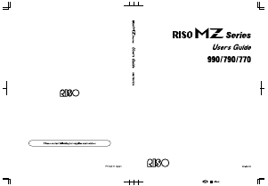 Handleiding RISO MZ770 Multifunctional printer