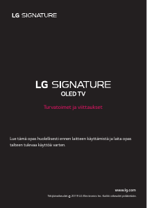 Käyttöohje LG OLED88Z9PLA OLED-televisio