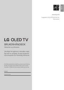 Bruksanvisning LG OLED97G45LW OLED-TV