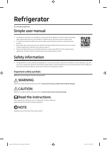 Mode d’emploi Samsung RS90F64EDT Réfrigérateur combiné
