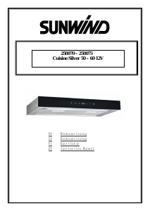 Käyttöohje Sunwind 250070 Cuisine Silver Liesituuletin