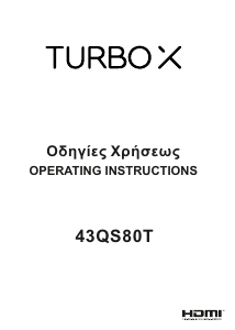Bruksanvisning Turbo-X TXV-43QS80T LED TV