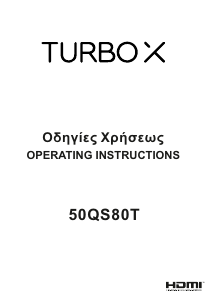 Bruksanvisning Turbo-X TXV-50QS80T LED TV