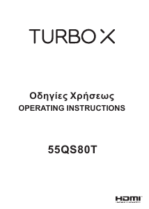 Bruksanvisning Turbo-X TXV-55QS80T LED TV