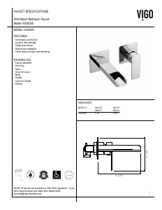 Manual VIGO VG05005BN Faucet