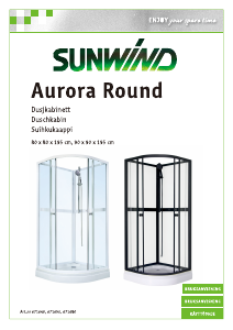 Käyttöohje Sunwind 671650 Aurora Round Suihkukaappi