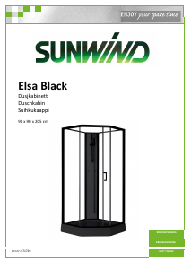 Käyttöohje Sunwind 671720 Elsa Black Suihkukaappi