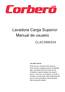 Manual de uso Corberó CLACSM6524 Lavadora