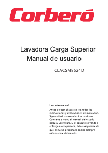 Manual de uso Corberó CLACSM8524D Lavadora