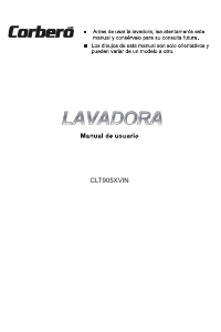 Manual de uso Corberó CLT905XVIN Lavadora