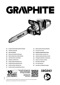 Használati útmutató Graphite 58G043 Láncfűrész