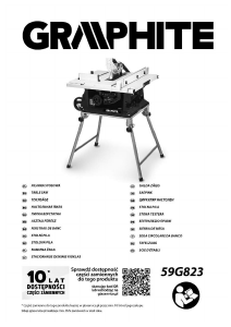 Rokasgrāmata Graphite 59G823 Galda zāģis