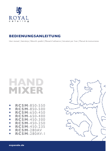 Manuale Royal Catering RCSM-850-500 Frullatore a mano