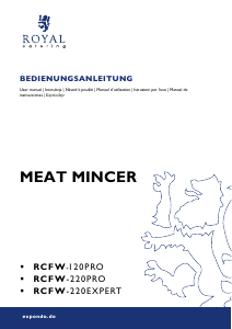 Manual de uso Royal Catering RCFW-120PRO Picadora de carne