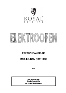 Használati útmutató Royal Catering RC-429M Kemence