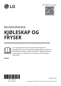 Bruksanvisning LG GSLV91MCAD Kjøle-fryseskap