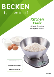 Manual de uso Becken BKS4478 Báscula de cocina