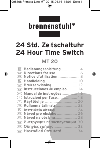 Руководство Brennenstuhl MT 20 Переключатель времени