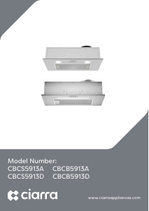 Handleiding Ciarra CBCB5913D Afzuigkap
