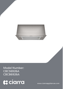 Mode d’emploi Ciarra CBCB6926A Hotte aspirante
