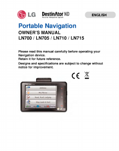 Bruksanvisning LG LN705 Bilnavigator
