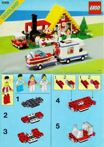 Manual Lego set 6388 Town Holiday home with campervan