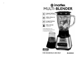 Handleiding Imarflex IB-655GC Blender